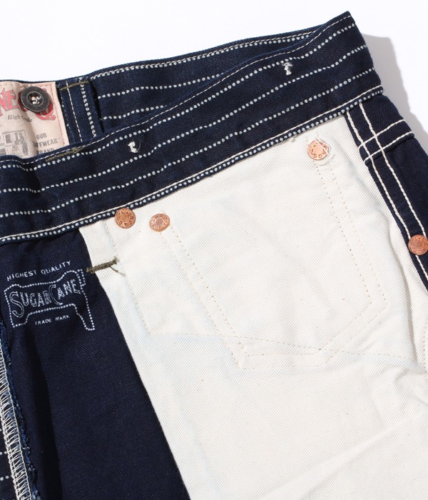 Lot No. SC51443 / FICTION ROMANCE 9oz. WABASH STRIPE ZIP FLY SHORTS