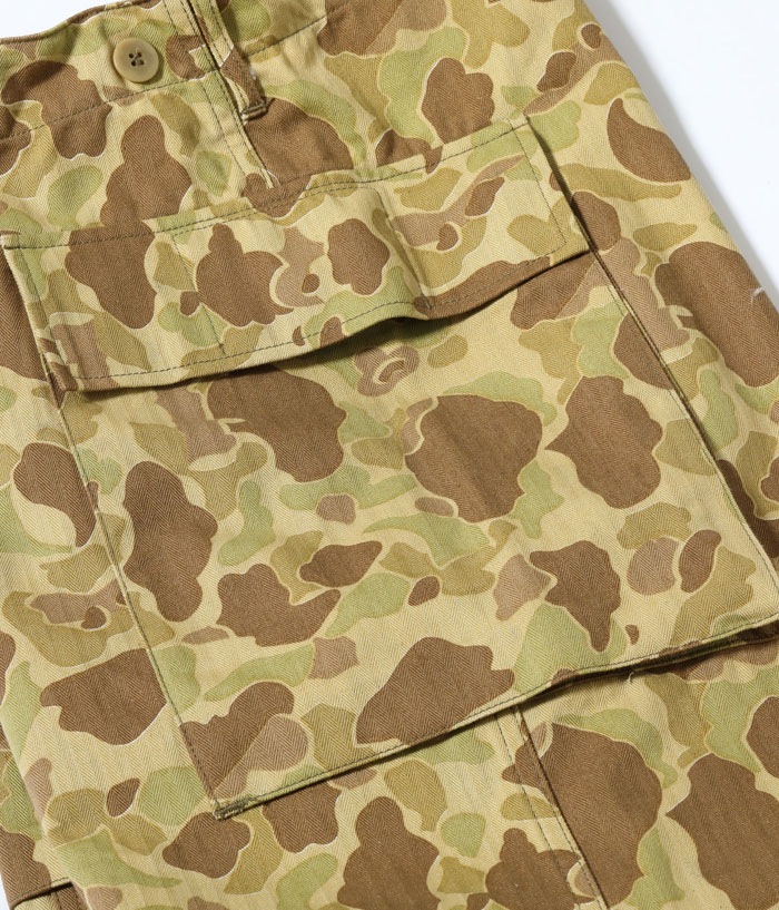 Lot No. BR42585 / TROUSERS, HERRINGBONE TWILL, CAMOUFLAGE