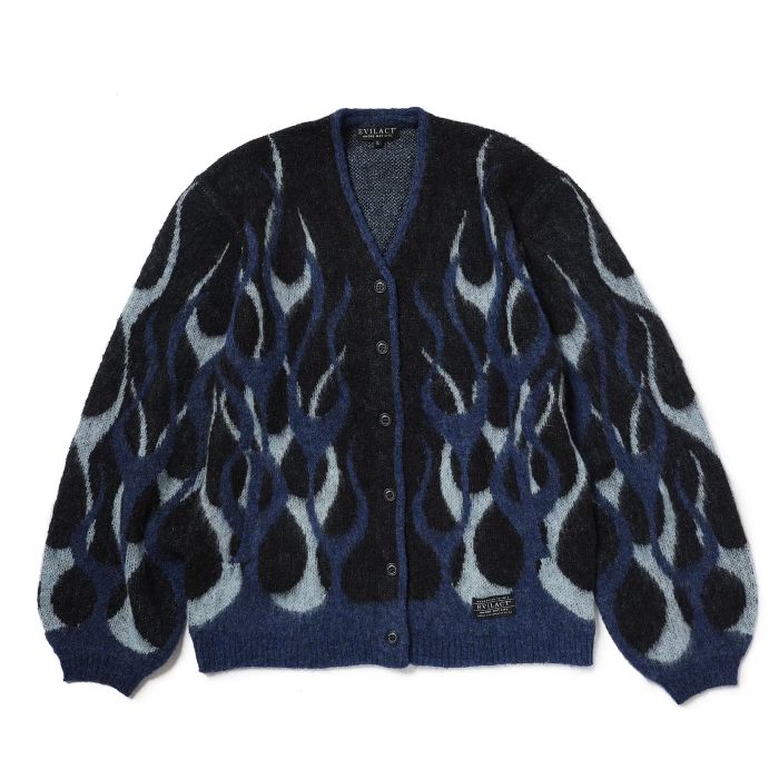 EVILACT FLAMES MOHAIR CARDIGAN