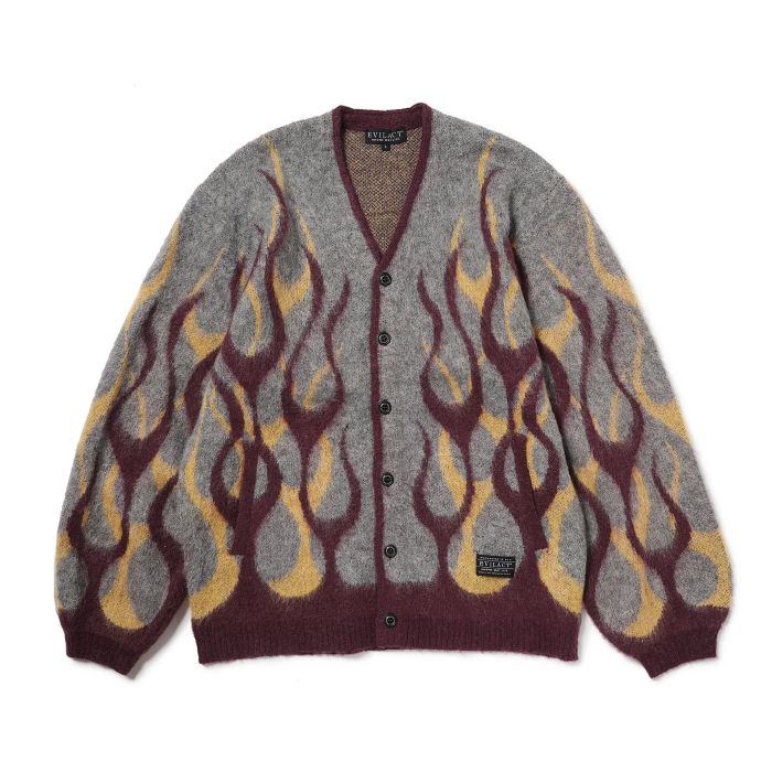 EVILACT FLAMES MOHAIR CARDIGAN