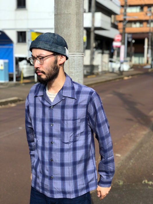 Lot No. SC29377 / RAYON COVERT CHECK OPEN SHIRT