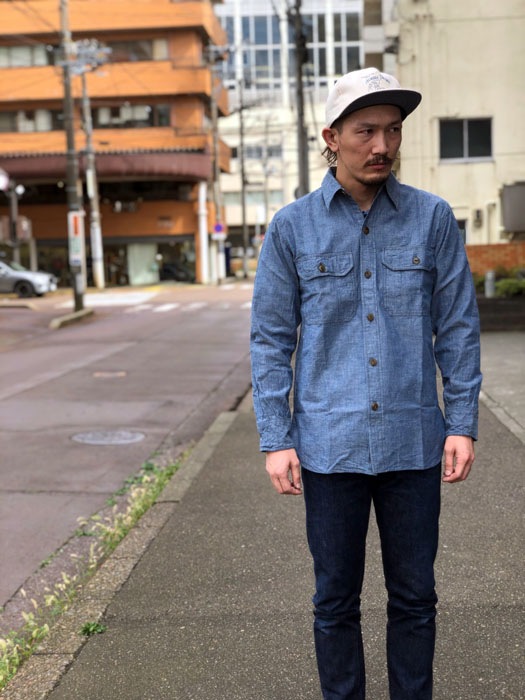 MFSC"WATERFRONT SURPLUS"5oz BLUE CHAMBRAY"M37 SNIPES"