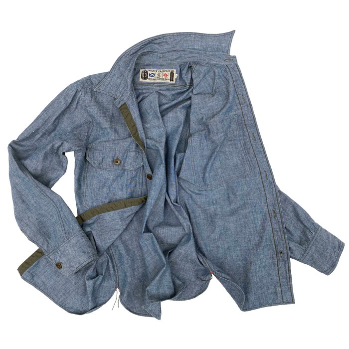 MFSC"WATERFRONT SURPLUS"5oz BLUE CHAMBRAY"M37 SNIPES"