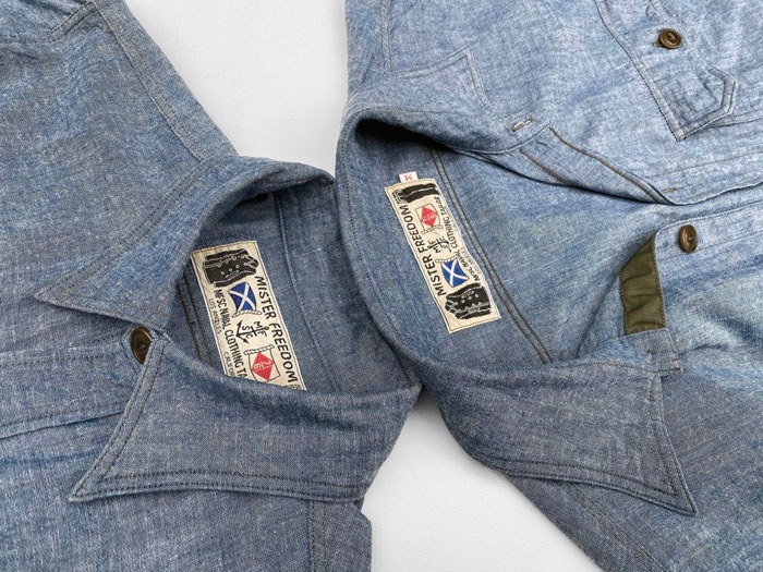 MFSC"WATERFRONT SURPLUS"5oz BLUE CHAMBRAY"M37 SNIPES"
