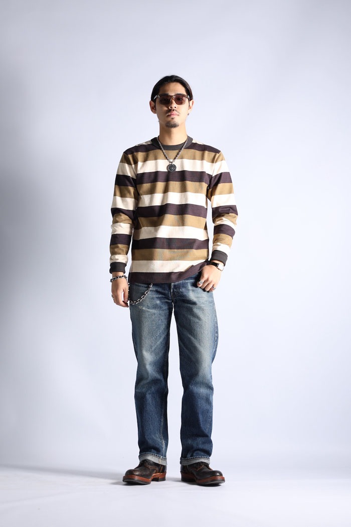 HEAVY BORDER MULTI LONG TEE