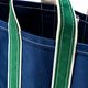 Deluxe Tote Bag/ Navy Body x Green Handle