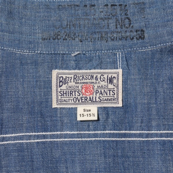 Lot No. BR25995 / BLUE CHAMBRAY WORK SHIRT (LONG SLEEVE) 