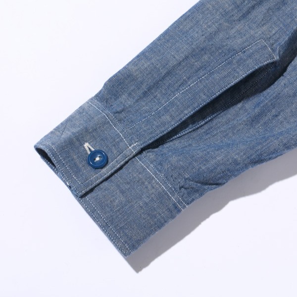 Lot No. BR25995 / BLUE CHAMBRAY WORK SHIRT (LONG SLEEVE) 