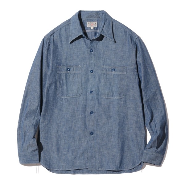Lot No. BR25995 / BLUE CHAMBRAY WORK SHIRT (LONG SLEEVE) 