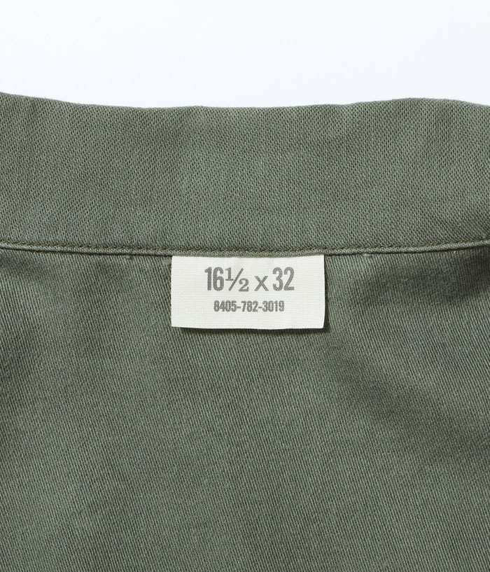Lot No. BR29586 / SHIRT MAN'S COTTON SATEEN OLIVE GREEN SHADE107 ��DEMILITARIZED ZONE��