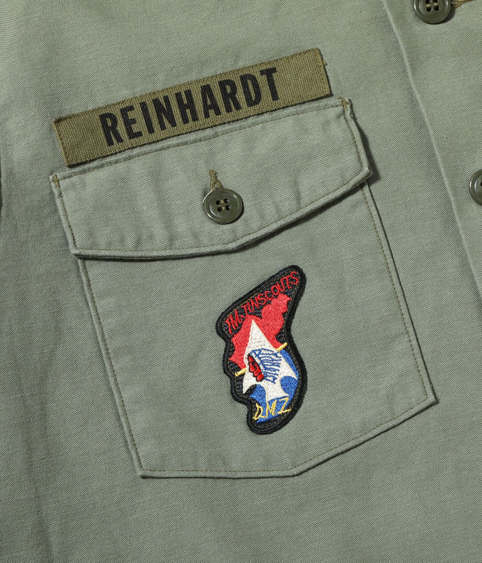 Lot No. BR29586 / SHIRT MAN'S COTTON SATEEN OLIVE GREEN SHADE107 ��DEMILITARIZED ZONE��