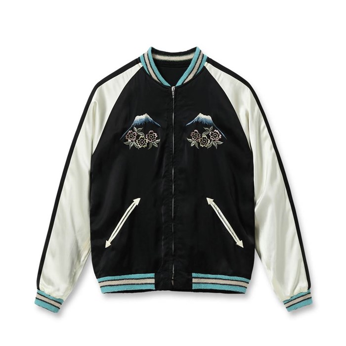 Lot No. TT15712-119 / Acetate Souvenir Jacket TOYO ENTERPRISE 60th Anniversary Special Edition ��WHITE SNAKE�� �� ��JAPAN MAP & SNAKE��