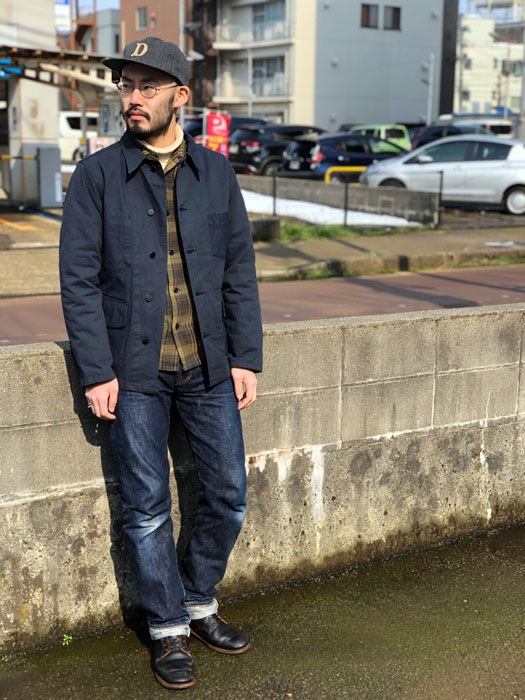 MFSC"FROGSVILLE"NAVY BLUE HBT"FROGSMAN"JACKET