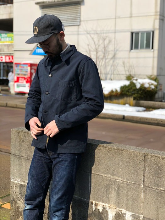 MFSC"FROGSVILLE"NAVY BLUE HBT"FROGSMAN"JACKET