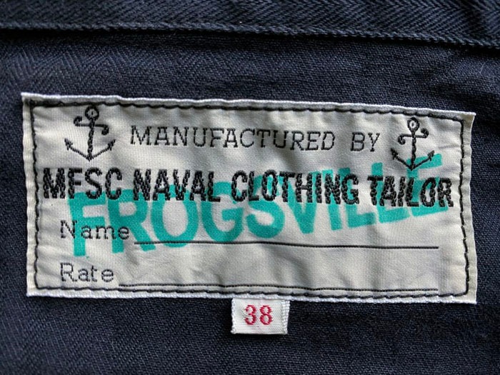 MFSC"FROGSVILLE"NAVY BLUE HBT"FROGSMAN"JACKET