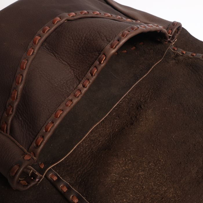 LT-0133 LEATHER STITCHED DEERSKIN BAG