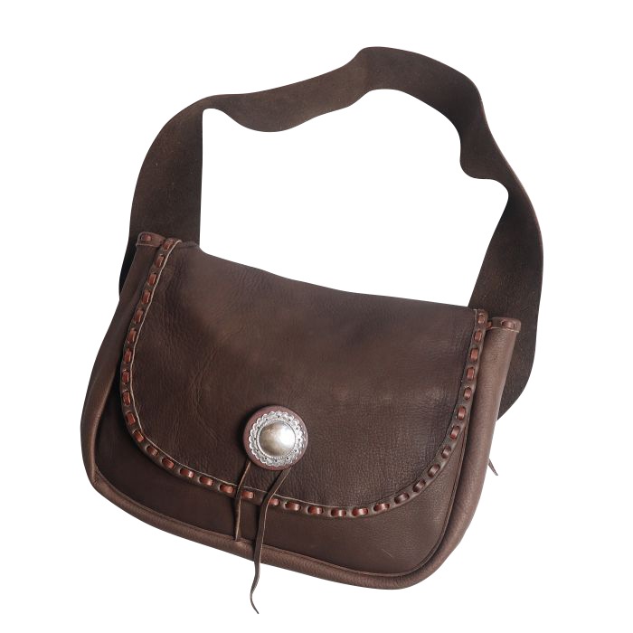 LT-0133 LEATHER STITCHED DEERSKIN BAG
