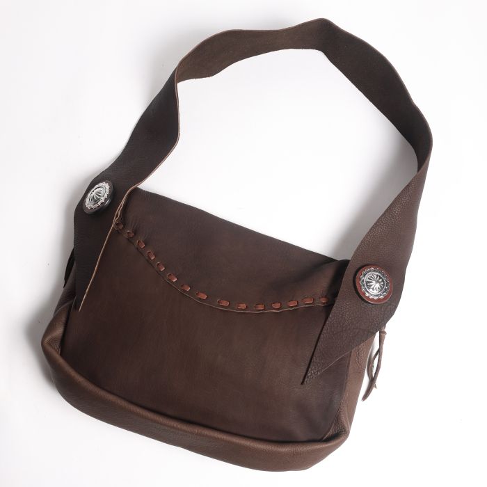 LT-0133 LEATHER STITCHED DEERSKIN BAG