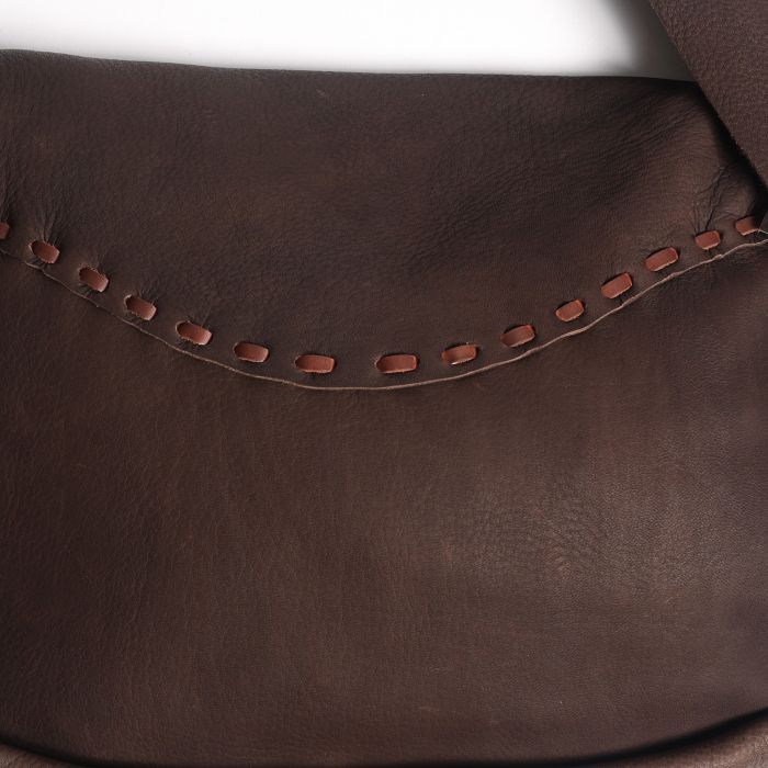 LT-0133 LEATHER STITCHED DEERSKIN BAG