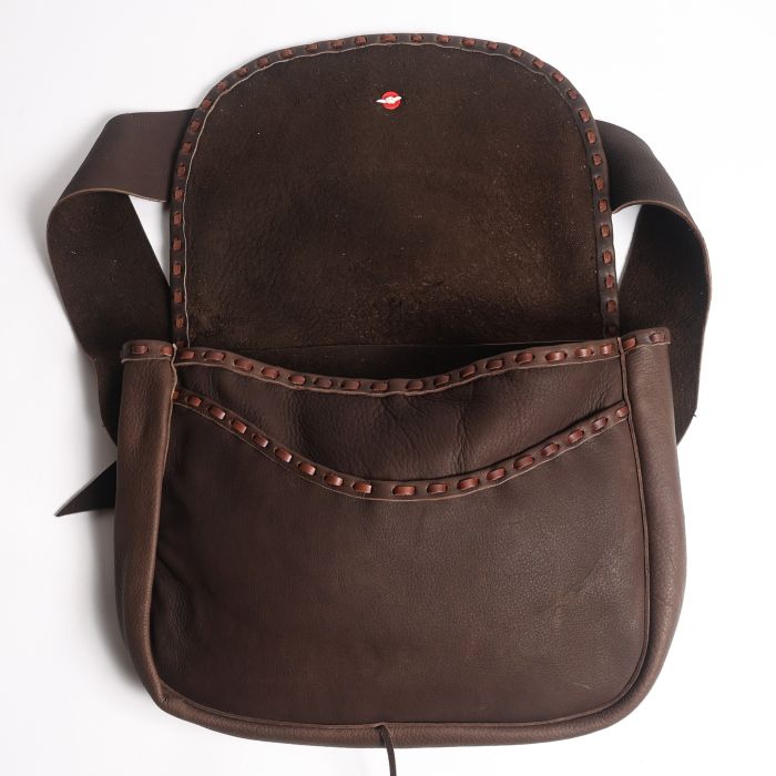 LT-0133 LEATHER STITCHED DEERSKIN BAG
