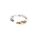 EFRG-0027 DOUBLE EAGLE HEAD RING(18K GOLD ACCENT)