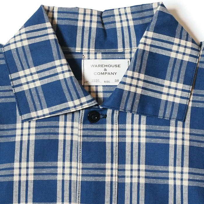 Lot 2231 1900��S INDIGO BLUE and WHITE CHECK BLOUSE