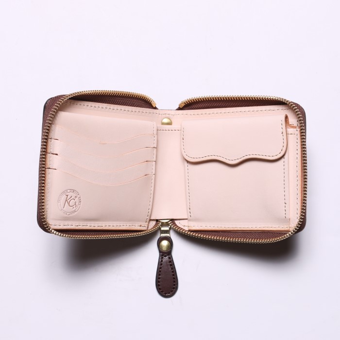 BILLFORD ROUND ZIP VINTAGE HORSEHIDE