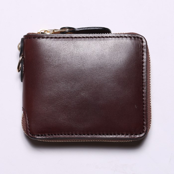 BILLFORD ROUND ZIP VINTAGE HORSEHIDE
