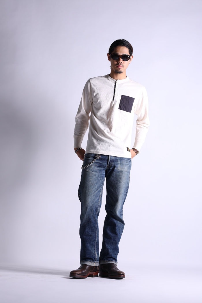 VINTAGE HENLY NECK LS 2-TONE