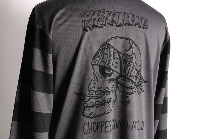 POWER DRY BORDER SLEEVE LONG TEE