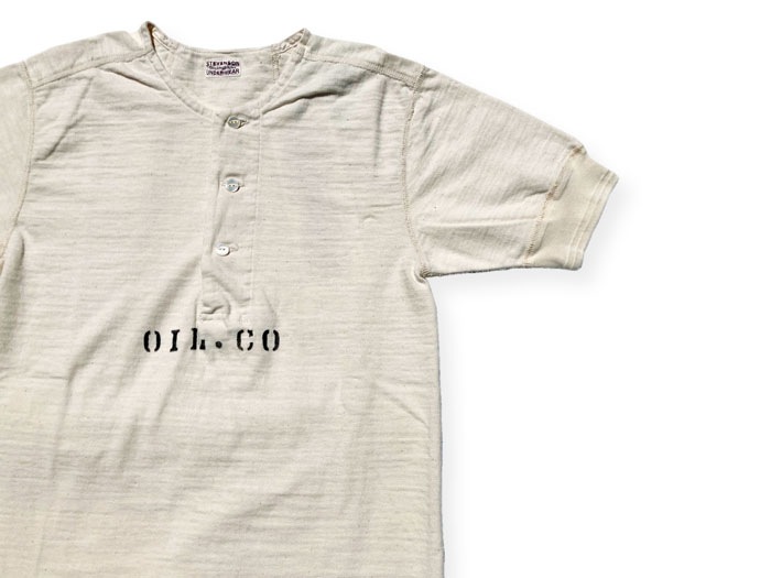 SUGAR VALLEY 22TH LTD OIL CO. PRINT LOOP WHEEL SHORT SLLEVE HENLEY