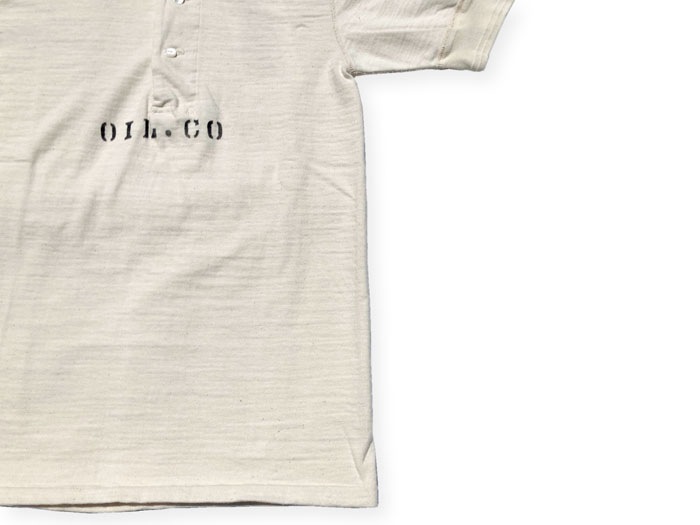 SUGAR VALLEY 22TH LTD OIL CO. PRINT LOOP WHEEL SHORT SLLEVE HENLEY