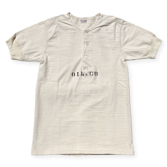 SUGAR VALLEY 22TH LTD OIL CO. PRINT LOOP WHEEL SHORT SLLEVE HENLEY