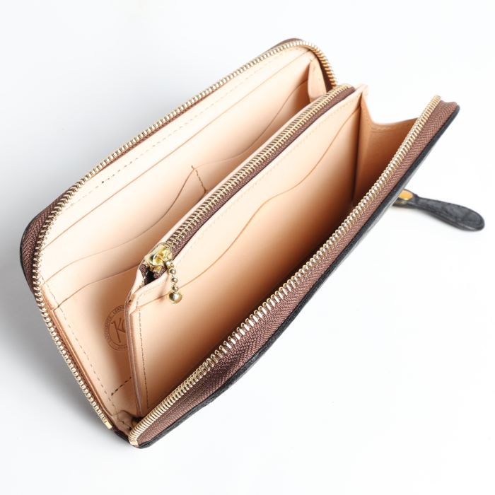 WALLET ROUND ZIP 2 AMERICAN BISON