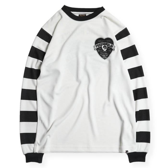 POWER DRY BORDER SLEEVE LONG TEE