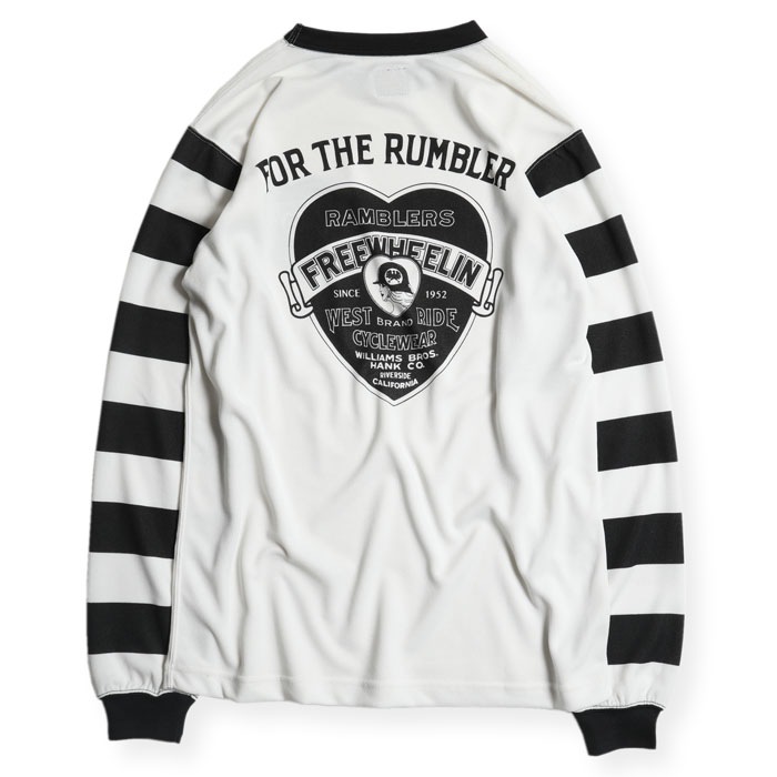 POWER DRY BORDER SLEEVE LONG TEE