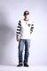 POWER DRY BORDER SLEEVE LONG TEE