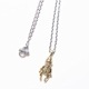TEDDY PEANUTS (brass) silver chain