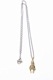 TEDDY PEANUTS (brass) silver chain