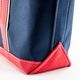 Deluxe Tote Bag/ Navy Body x Red Handle