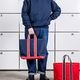 Deluxe Tote Bag/ Navy Body x Red Handle