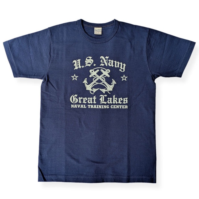 Lot No. BR79727 / BUZZ RICKSON'S SLUB YARN T-SHIRT "USN GREAT LAKES"