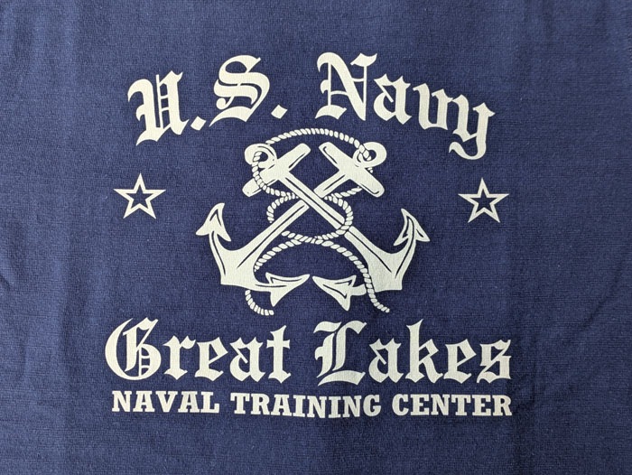 Lot No. BR79727 / BUZZ RICKSON'S SLUB YARN T-SHIRT "USN GREAT LAKES"