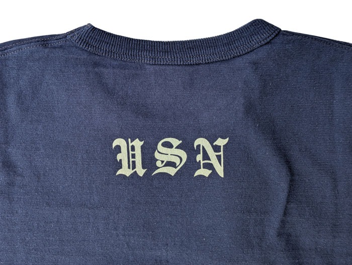 Lot No. BR79727 / BUZZ RICKSON'S SLUB YARN T-SHIRT "USN GREAT LAKES"