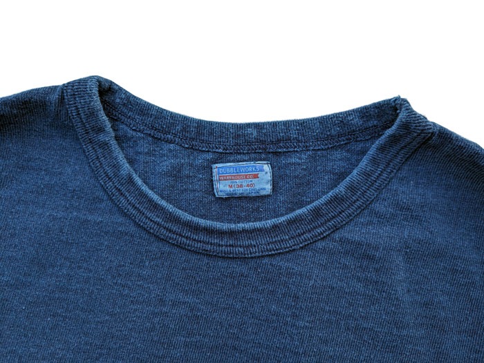Lot 58001IND HEAVY WEIGHT LONG SLEEVE TEE INDIGO DYE