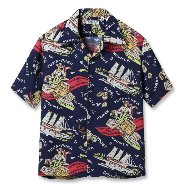 Lot No. SS39223 / RAYON HAWAIIAN SHIRT SOUTH SEA TRADER