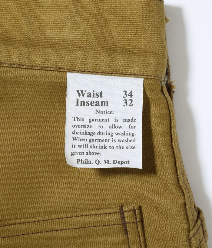 Lot No. BR42597 / AVIATION ASSOCIATES JUNGLE CLOTH ARMY WORKING TROUSERS