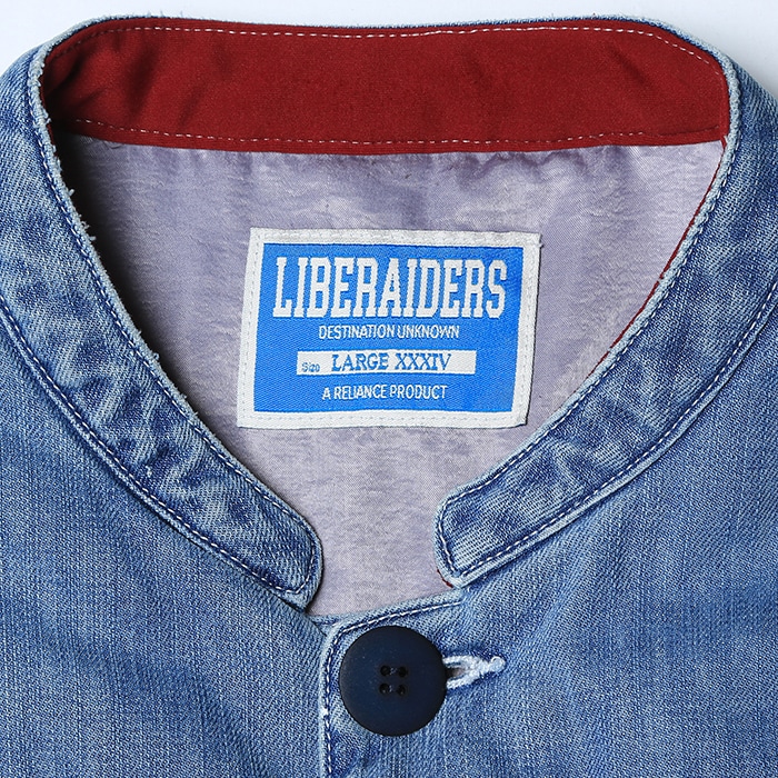 LR DENIM PUFFER JACKET 76006 OTHER BRAND LIBERAIDERS WESTERN RIVER lr-denim-puffer-jacket-76006-other-brand-liberaiders-western-river