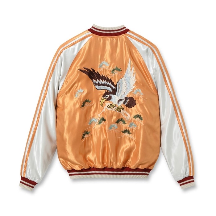 Lot No. TT15682-119 / Early 1950s Style Acetate Souvenir Jacket ��WHITE DRAGON�� �� ��EAGLE��