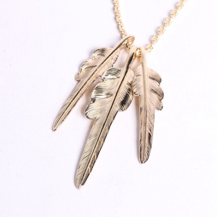 18K KAZEKIRI FEATHER PENDANT(SET)